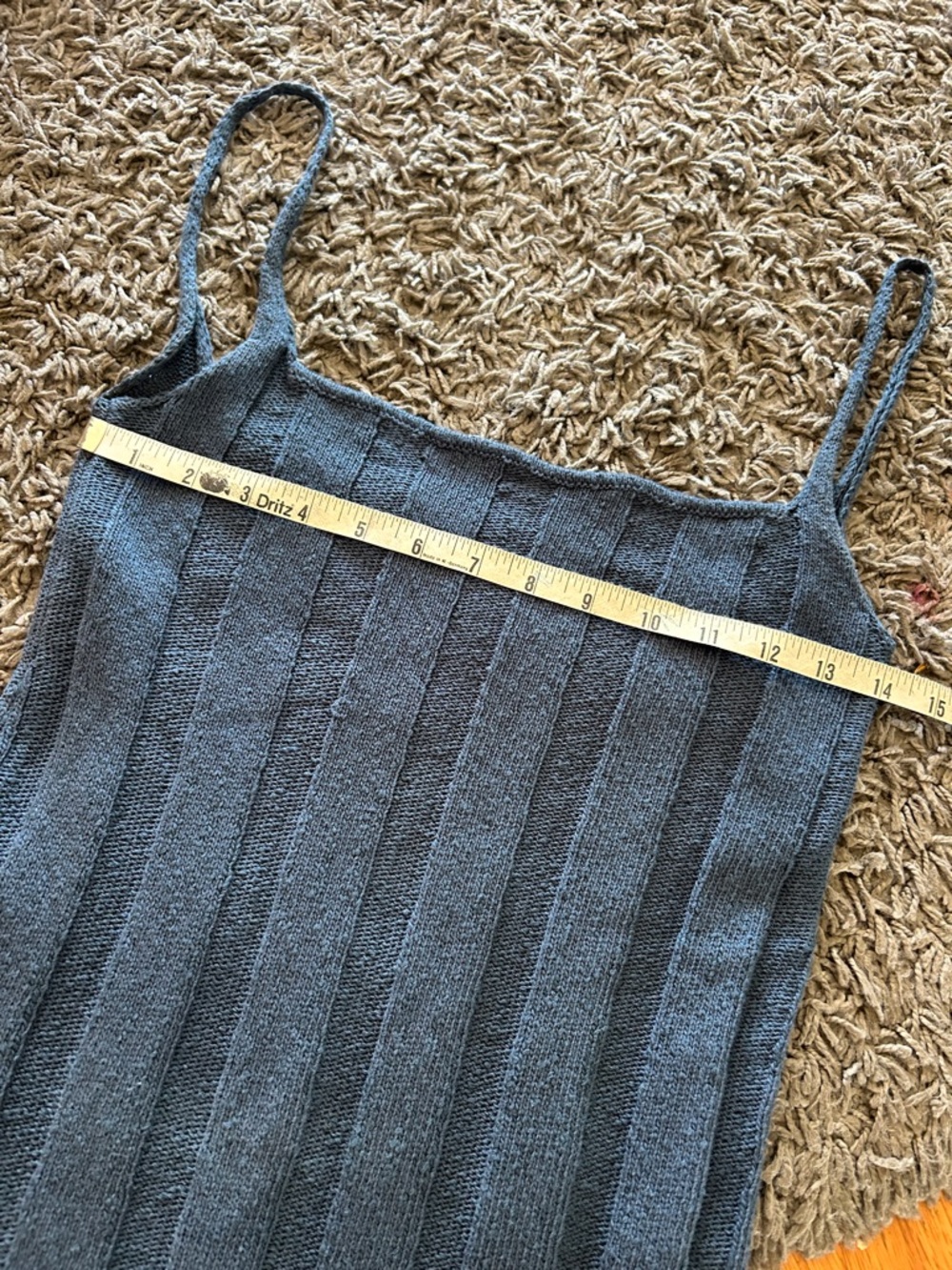 FP BEACH Stellar Ribbed Knit Sleeveless Mini Sweater Dress Blue Small - Picture 9 of 13